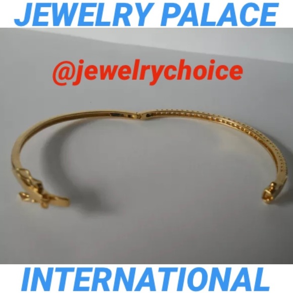 🆕14K Gold Filled Eleganti Tennis Cubic Zirconia Bangle. - Picture 5 of 12
